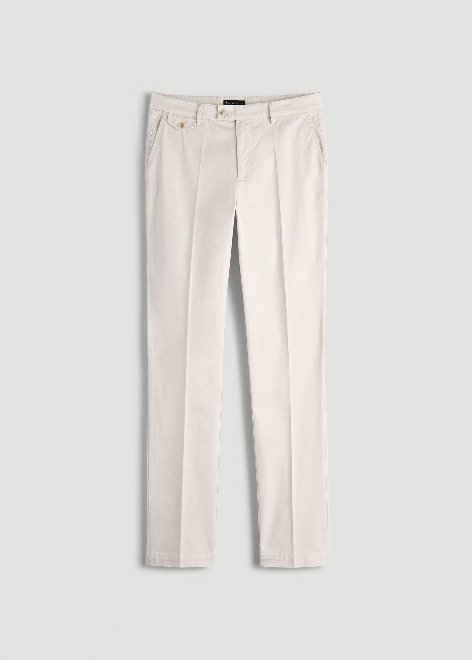 Refined Chinos for Tall Men in Antique White Product Image