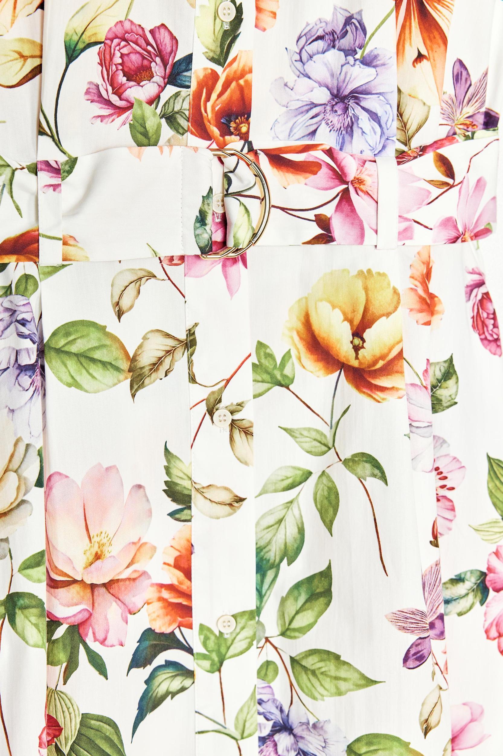 PRINTED POPLIN MIDI DRESS Product Image