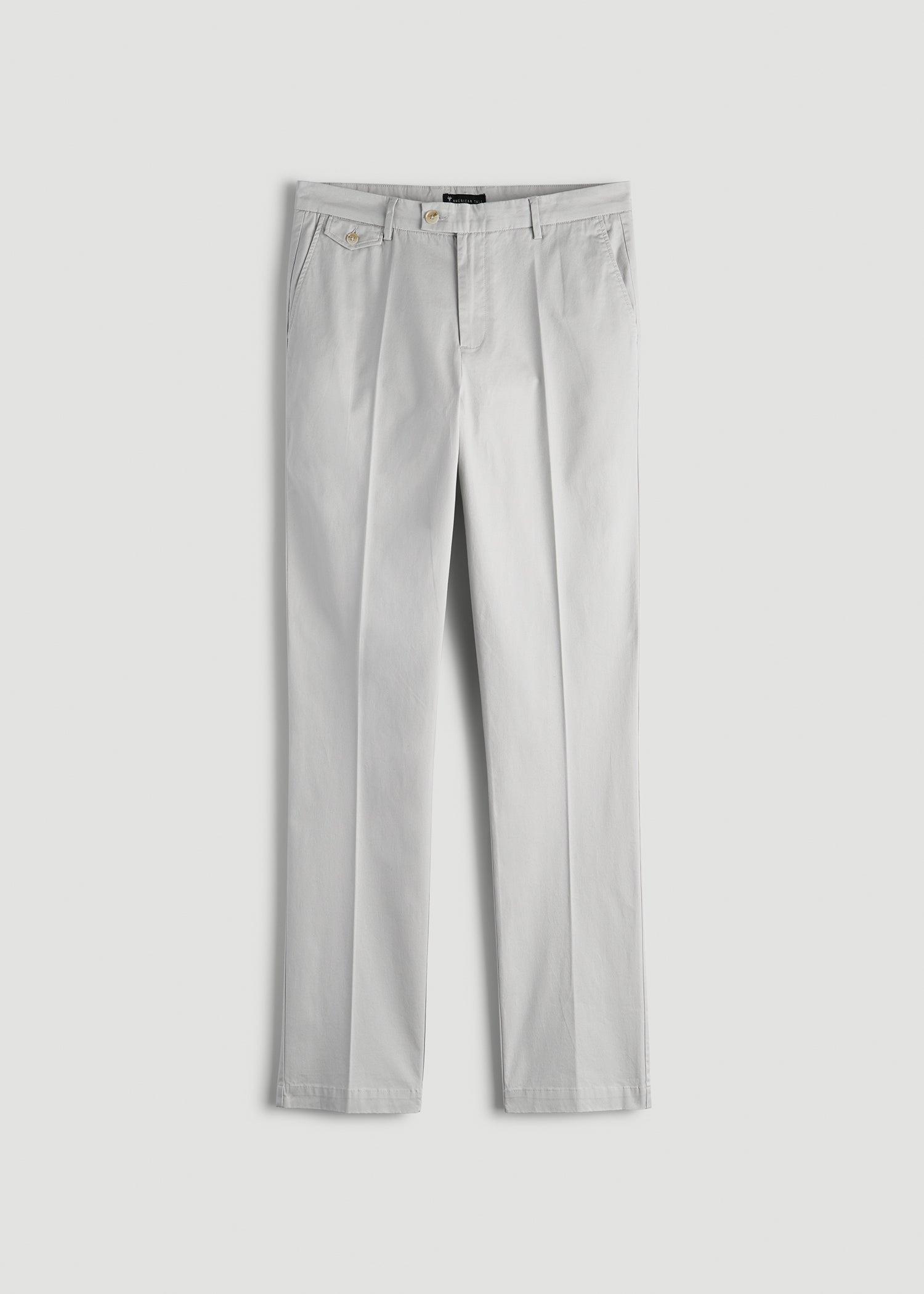 Refined Chinos for Tall Men in Grey Sand Product Image