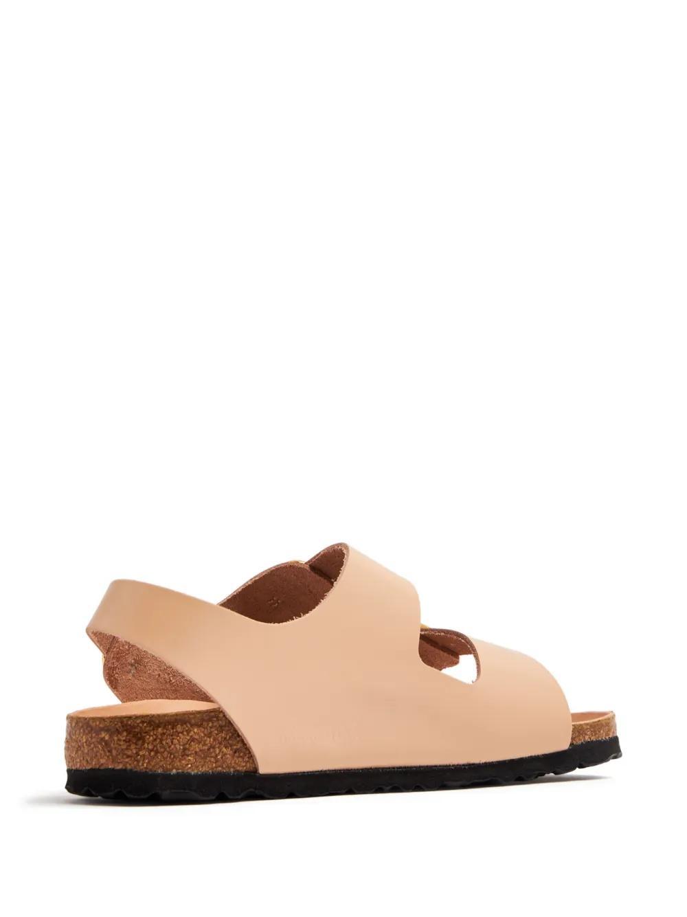 side-buckle slingback leather sandals Product Image