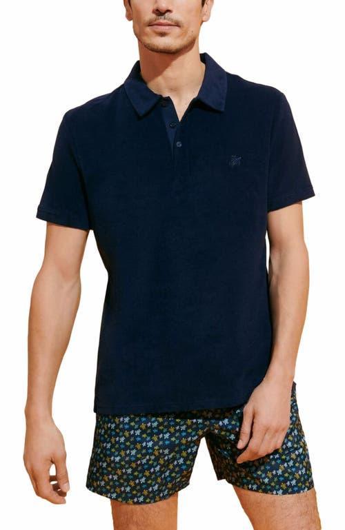 Mens Organic Terry Polo Shirt Product Image