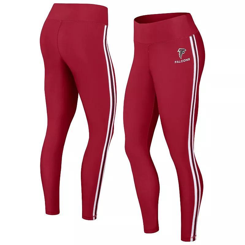 Women's WEAR by Erin Andrews Red Atlanta Falcons Color Block Leggings, Size: 2XL Product Image