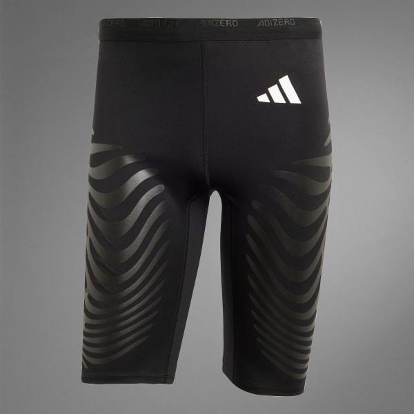 adidas Adizero Control Running Short Leggings Black 2XL Mens Product Image