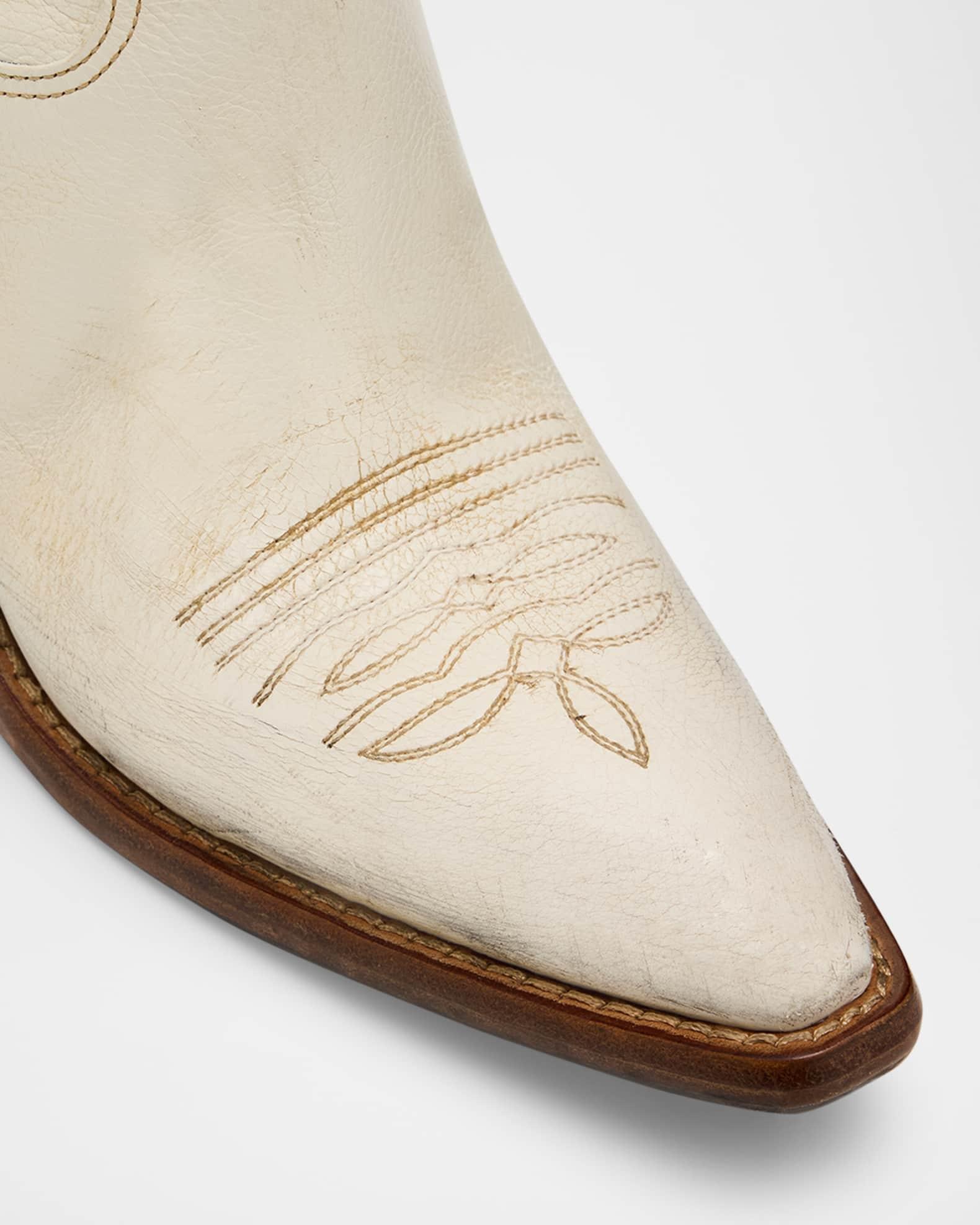 Distressed Calfskin Short Cowboy Boots Product Image