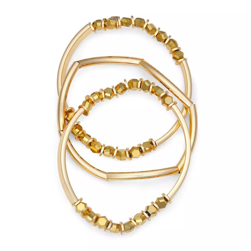 Nine West Stretch Bracelet Set, Womens, Gold Tone Product Image