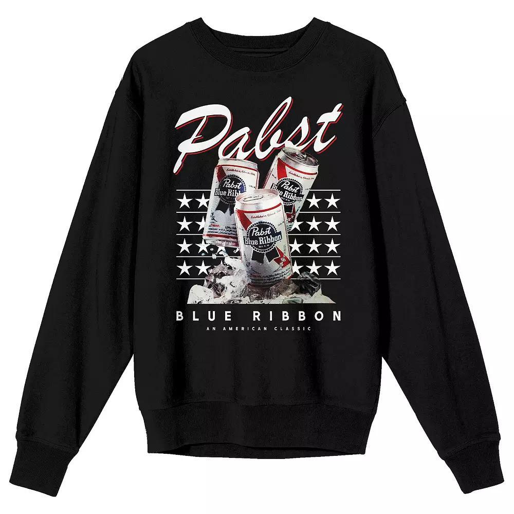 Men's Pabst Blue Ribbon American Sweatshirt, Size: XXL, Black Product Image