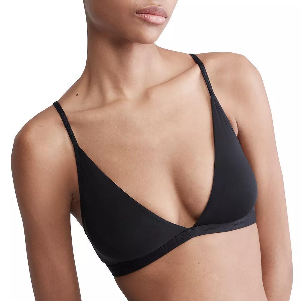 Calvin Klein Womens Form to Body Natural Lightly Lined Triangle Bralette - Neutral Product Image
