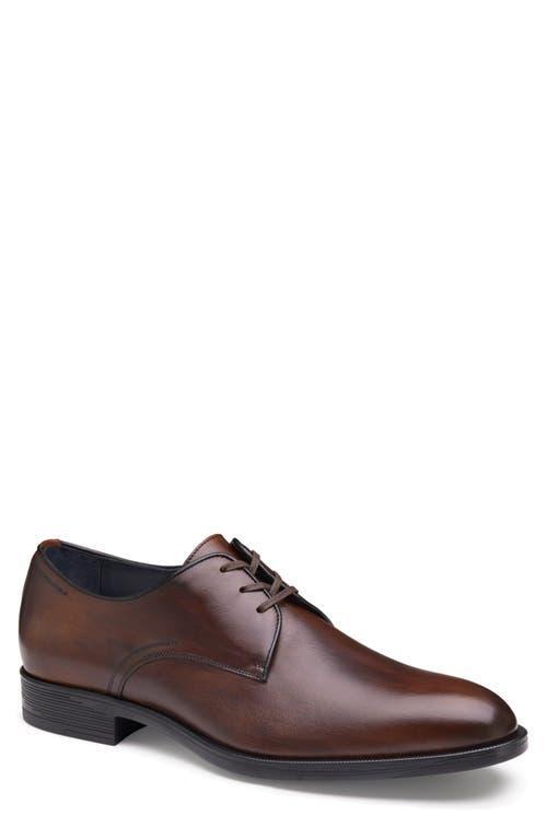 Johnston  Murphy Collection Mens Flynch Hand-Stained Leather Cap Toe Lace Up Oxfords Product Image