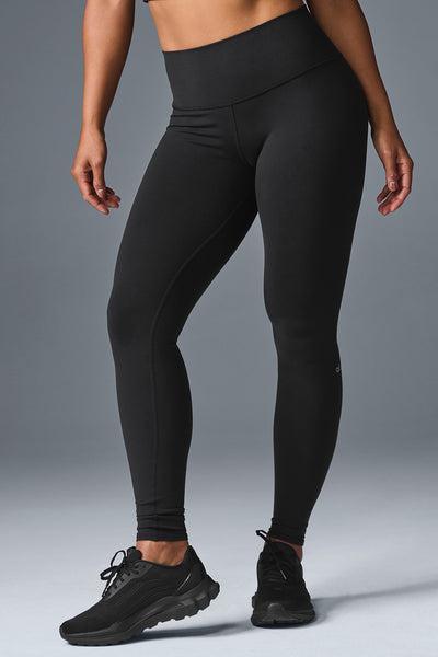 High-Waist Airbrush Legging - Black Product Image