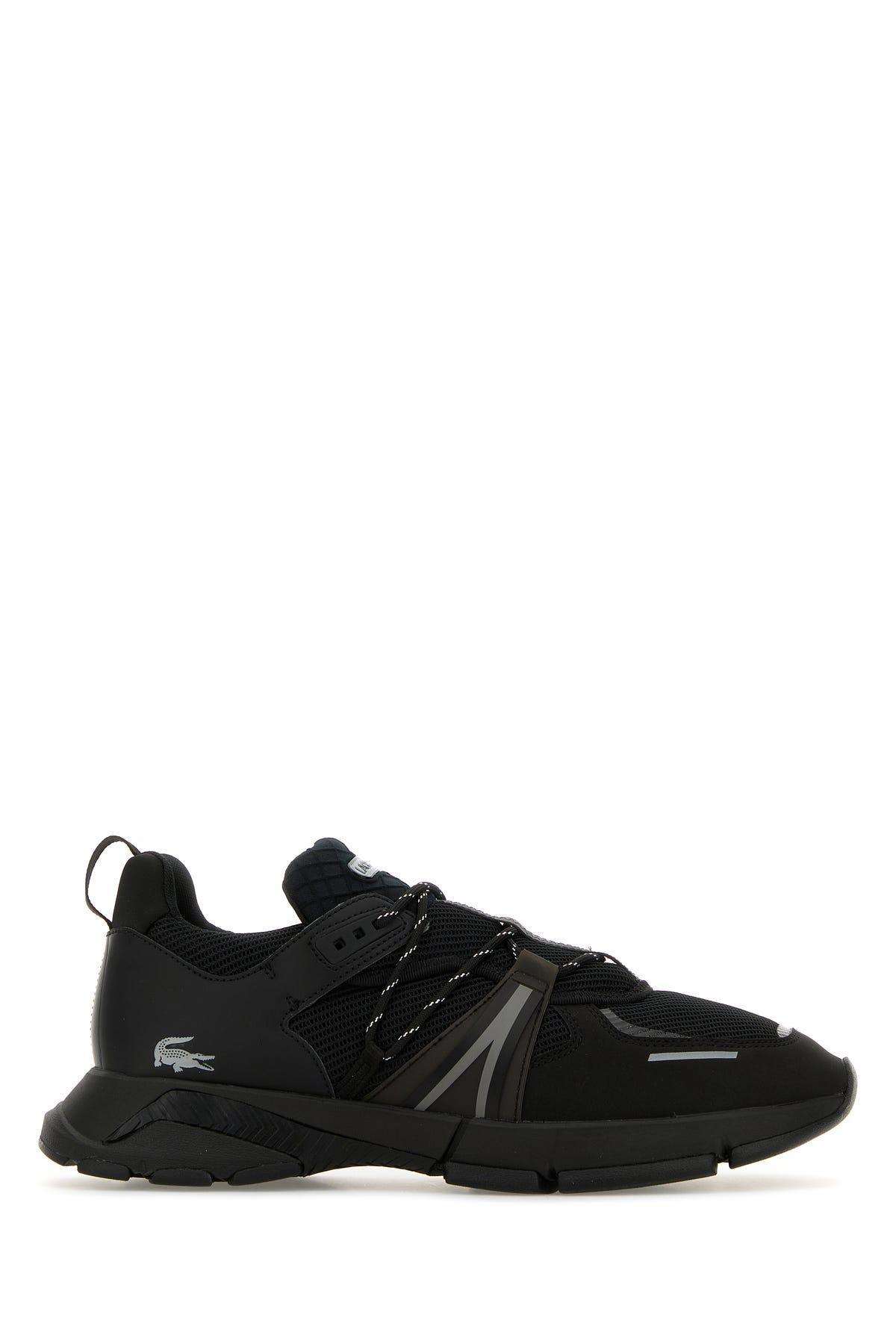 LACOSTE Panelled Lace-up Fastening Sneakers In Black Product Image