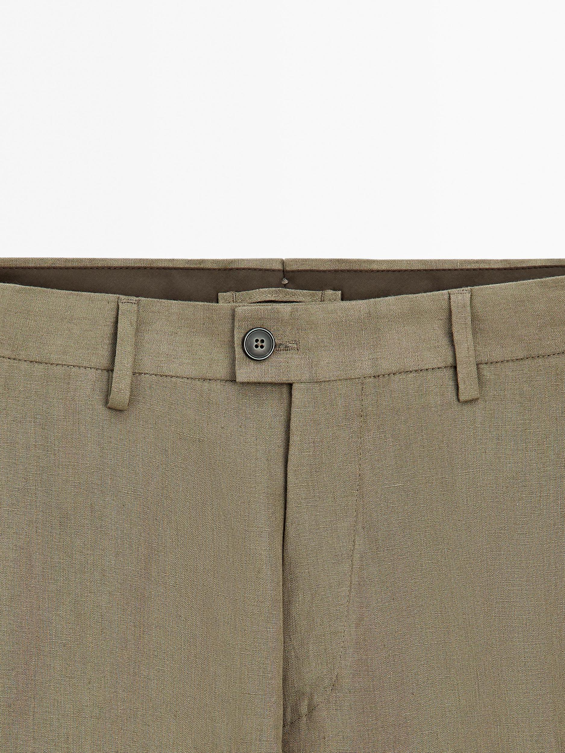 100% linen suit trousers Product Image