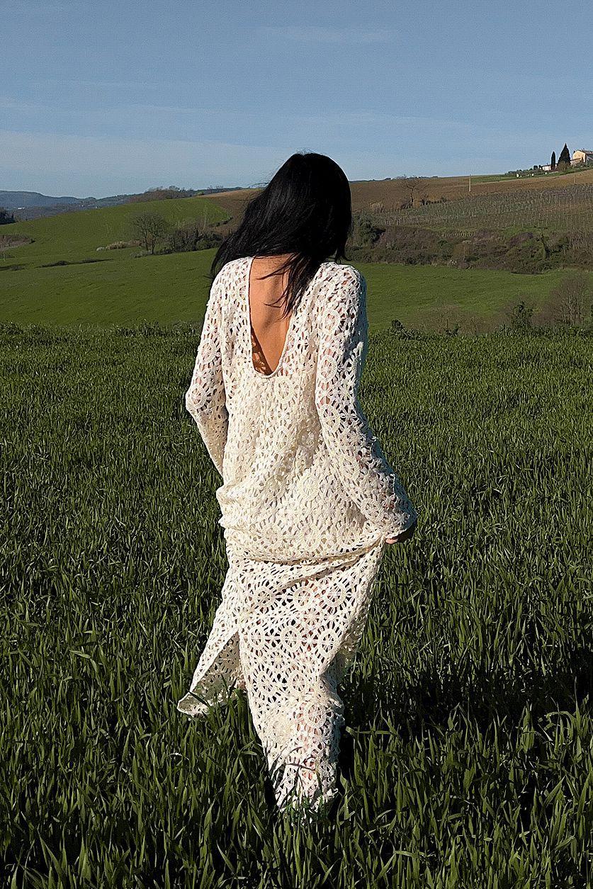 Crochet Straight Maxi Dress Product Image