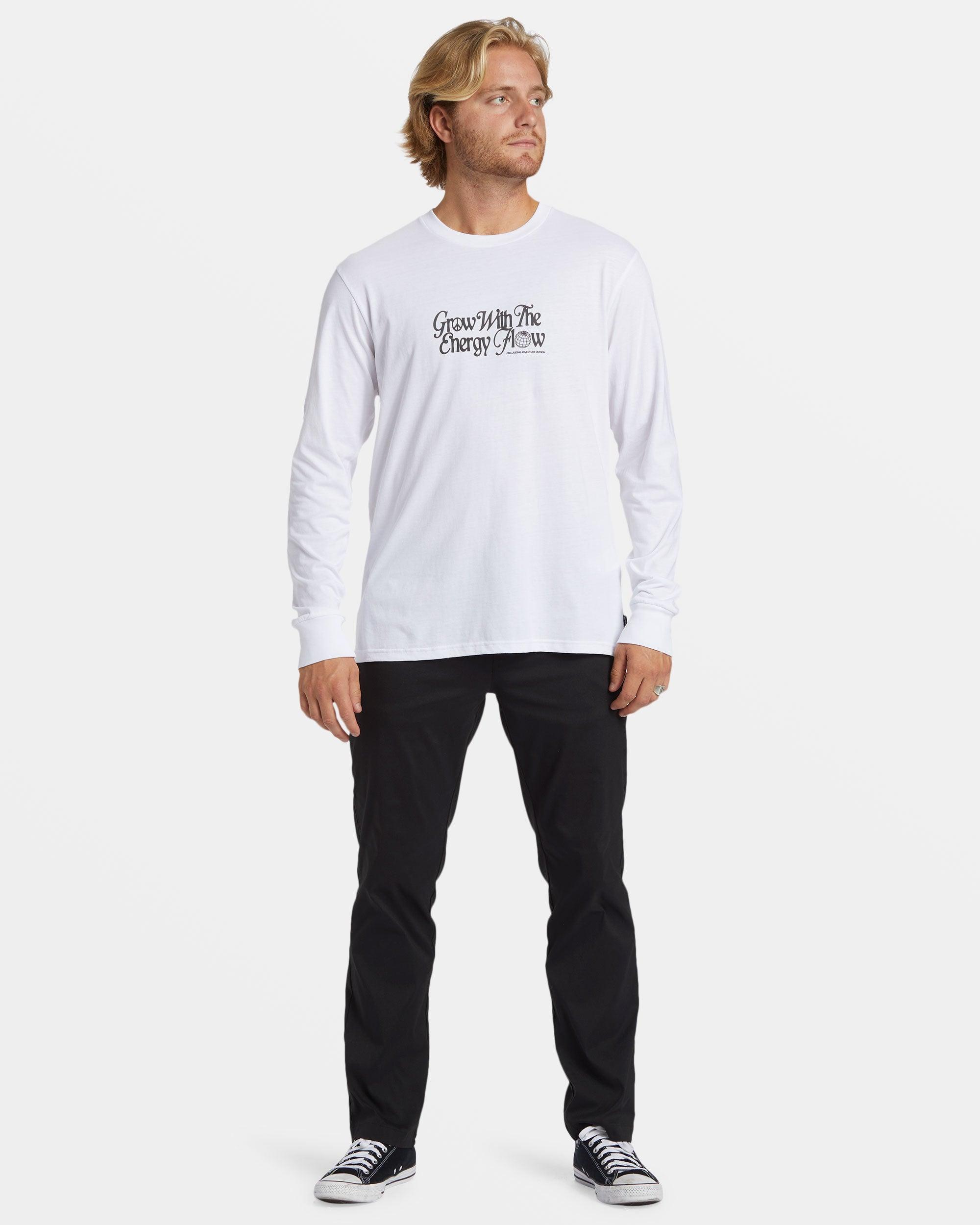 Grow Long Sleeve T-shirt - White Male Product Image