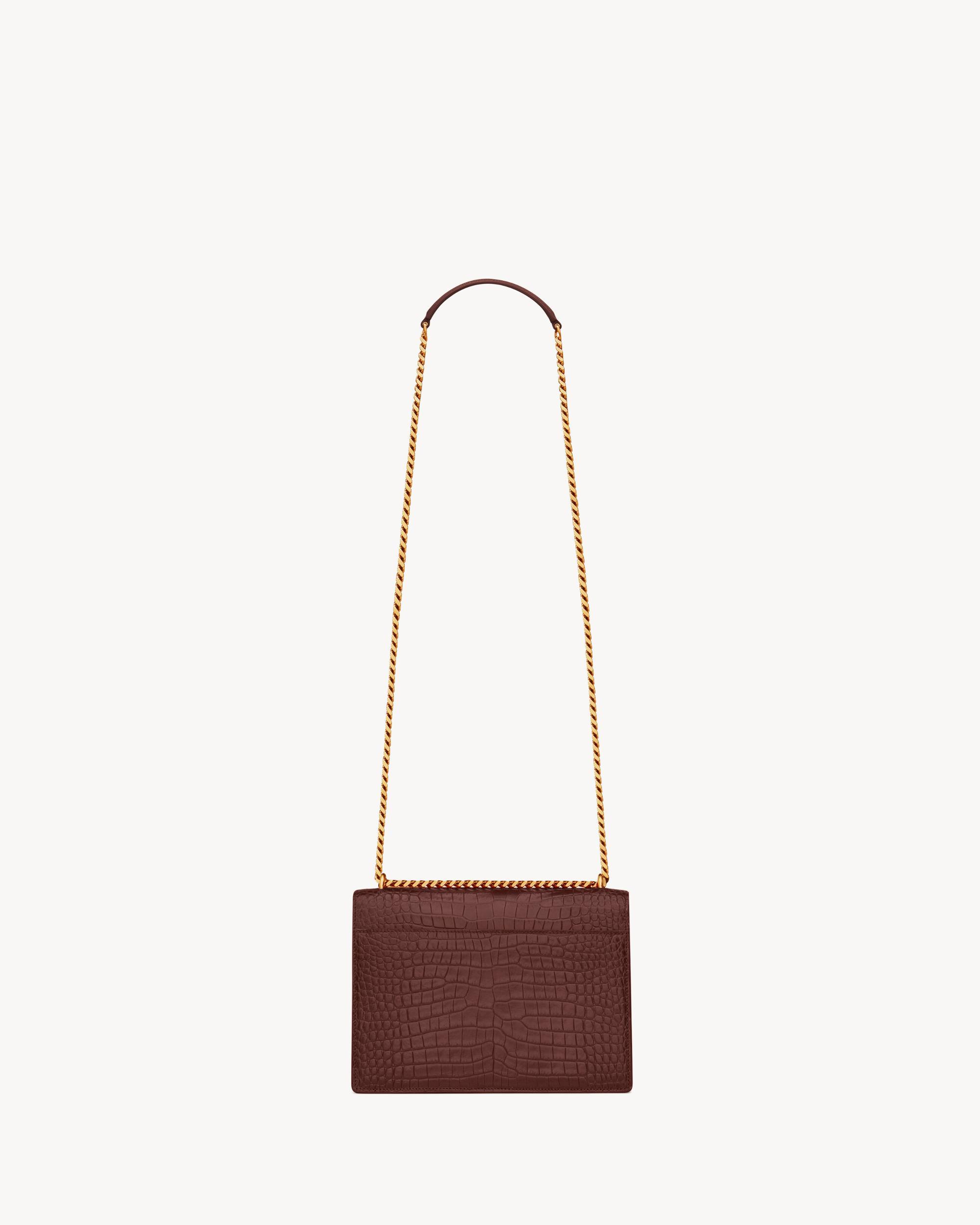 SUNSET MEDIUM IN CROCODILE-EMBOSSED LEATHER Product Image