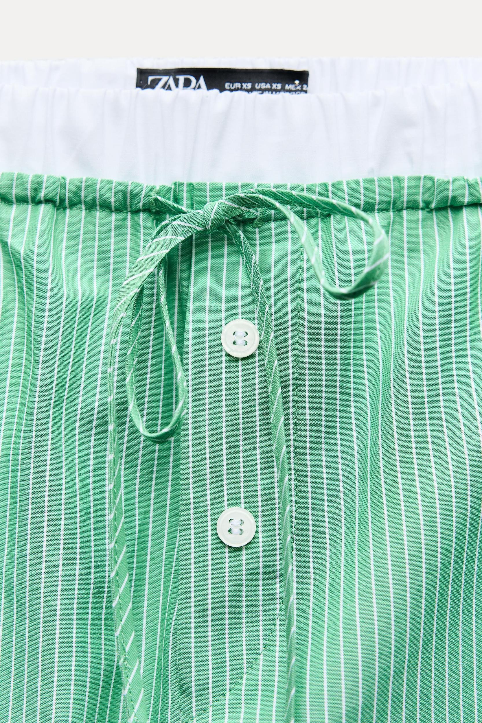 STRIPED BOXER STYLE PAJAMA PANTS Product Image