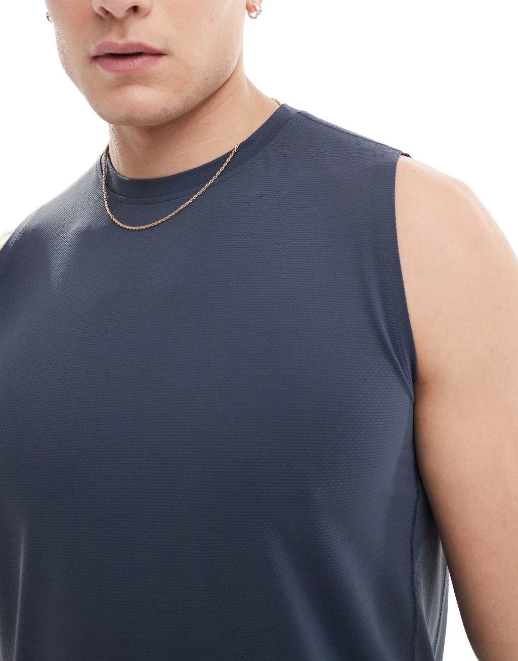 4505 Icon training sleeveless quick dry tank top in navy  Product Image