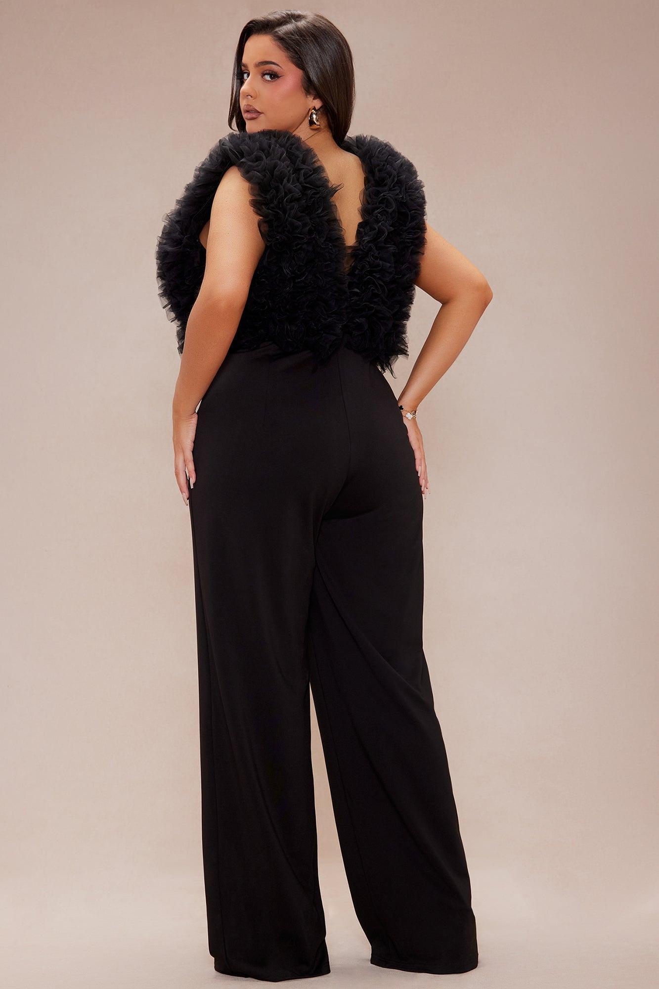 Josefina Tulle Jumpsuit - Black Product Image