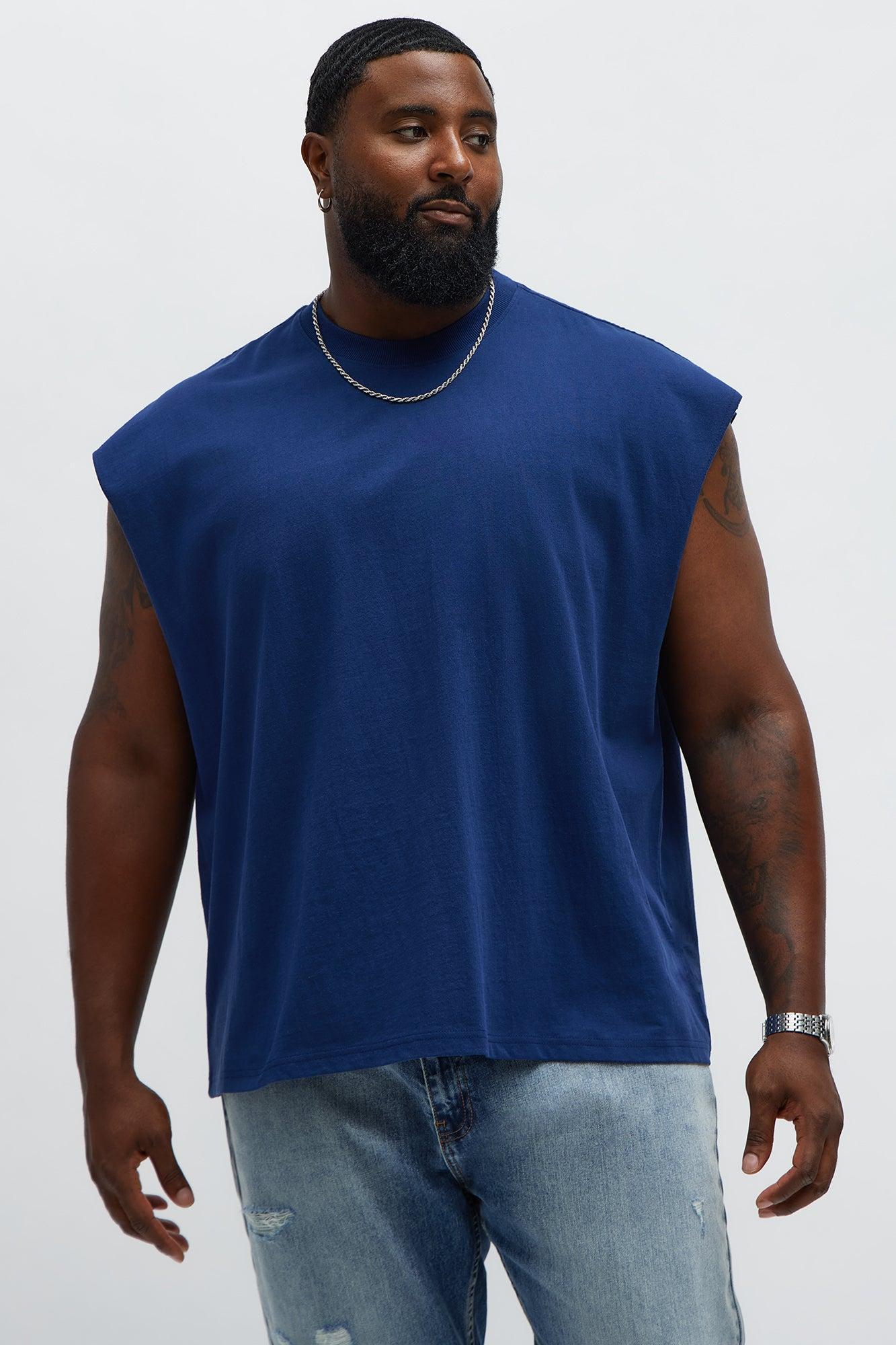 Relaxed Heavyweight Muscle Tee - Navy Product Image