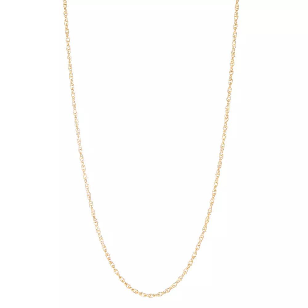 Jordan Blue 14k Gold Filled 2.8 mm Rope Chain Necklace, Womens Product Image