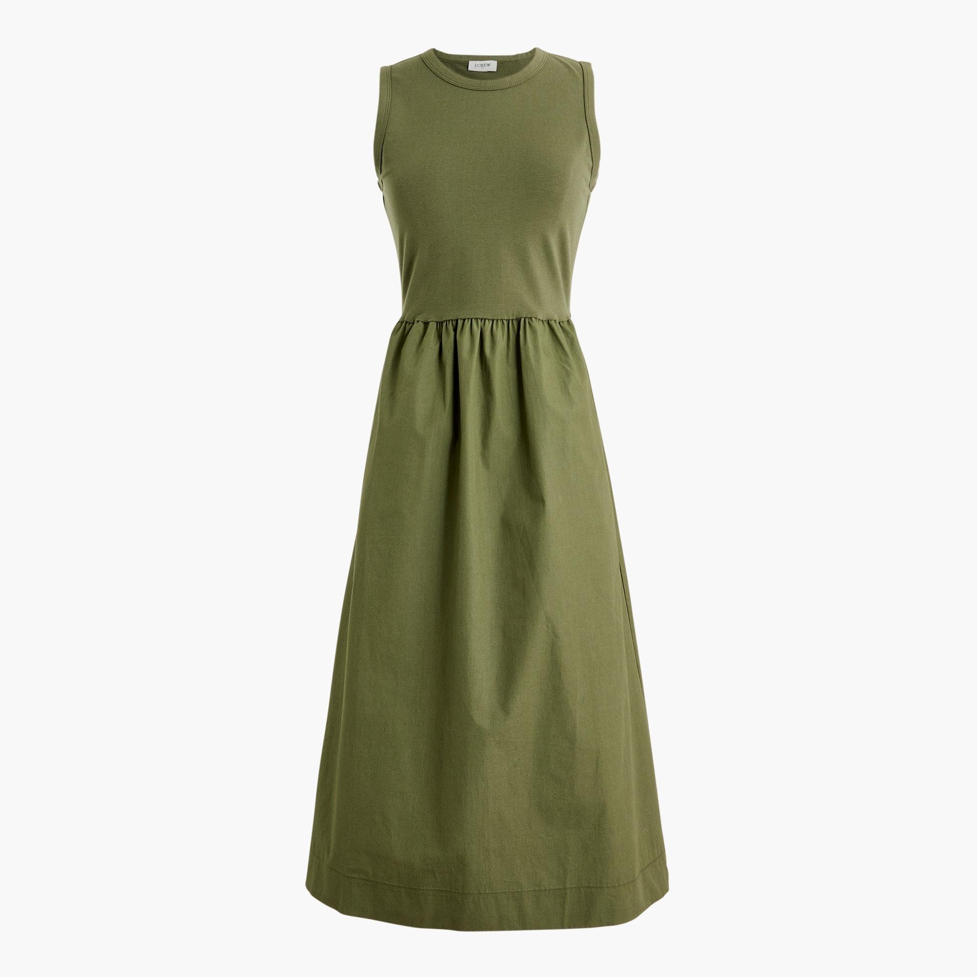High-neck mix-knit dress Product Image