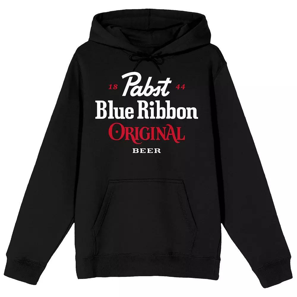 Men's Pabst Blue Ribbon Original 1844 Graphic Hoodie, Size: Large, Black Product Image