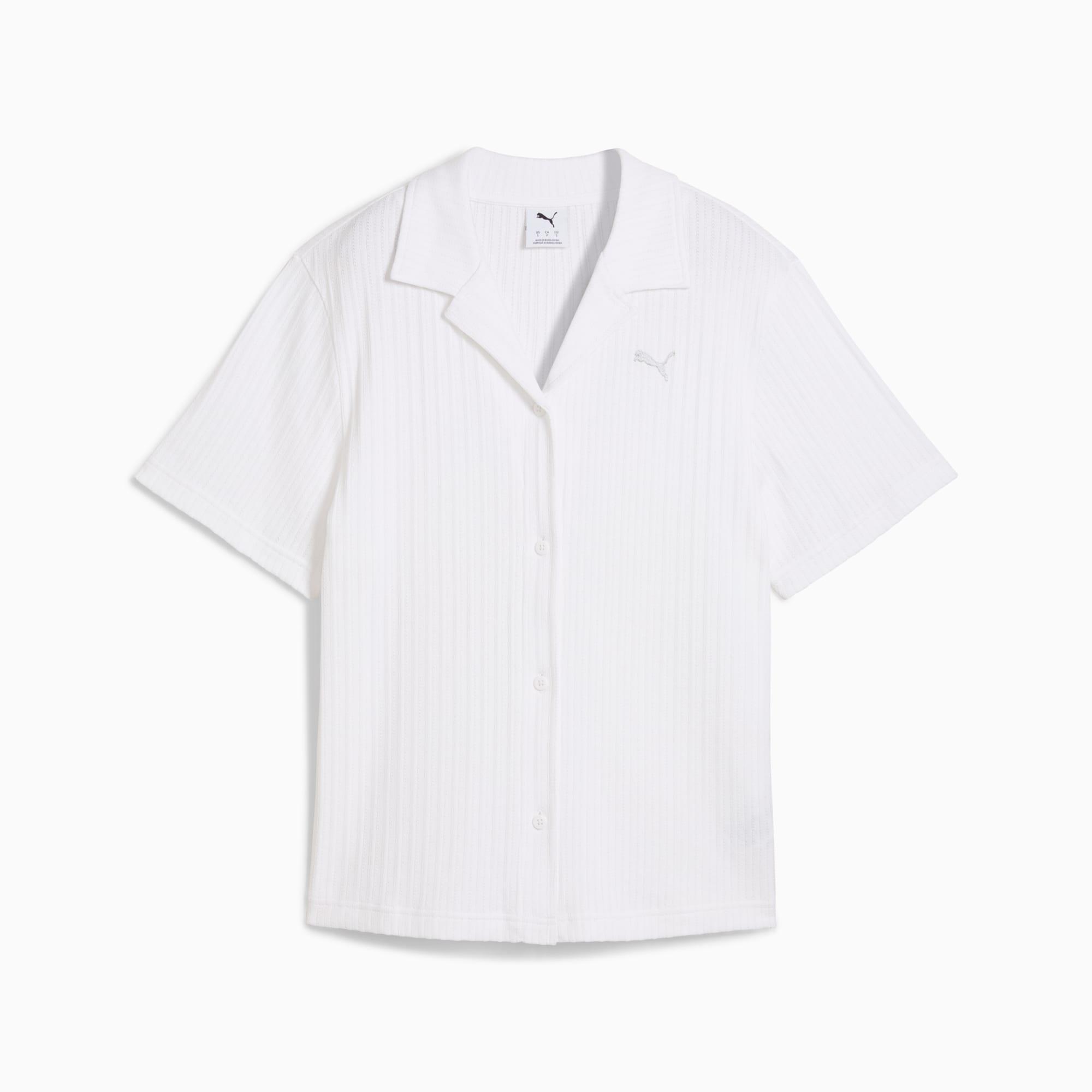 WARDROBE ESSENTIALS Women's Pointelle Shirt Product Image