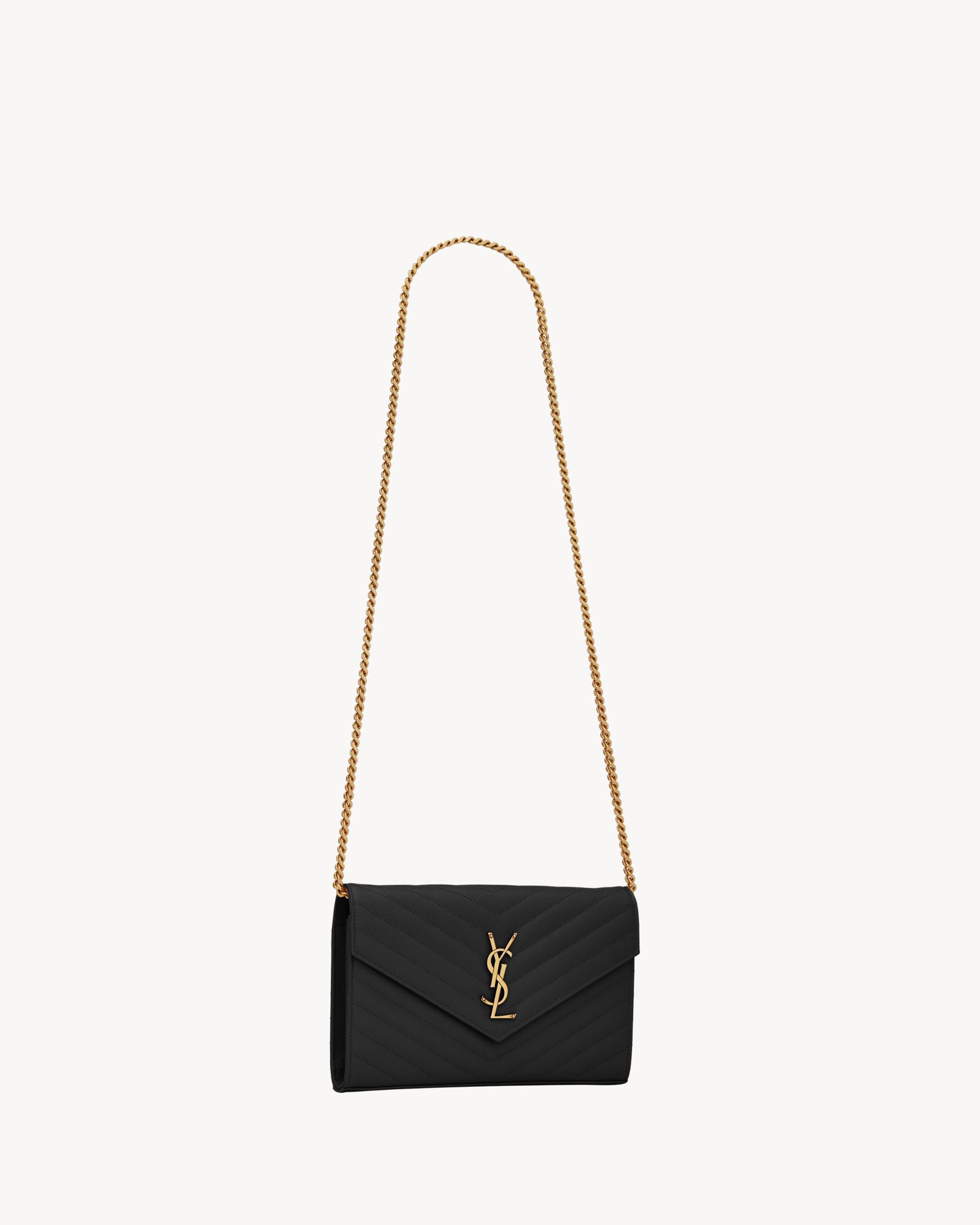 CLASSIC CASSANDRE CHAIN WALLET IN GRAIN DE POUDRE LEATHER Product Image