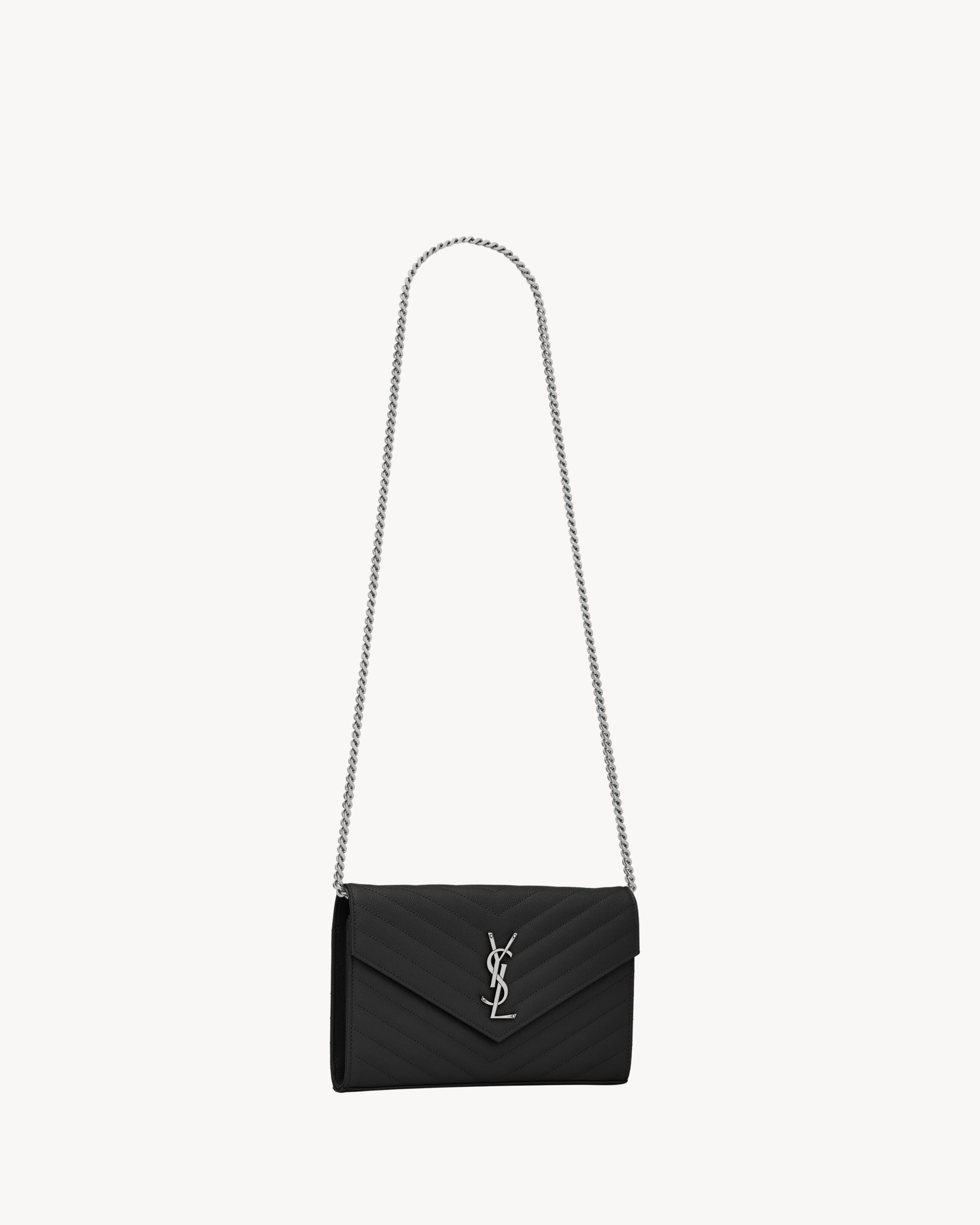 CLASSIC CASSANDRE CHAIN WALLET IN GRAIN DE POUDRE LEATHER Product Image