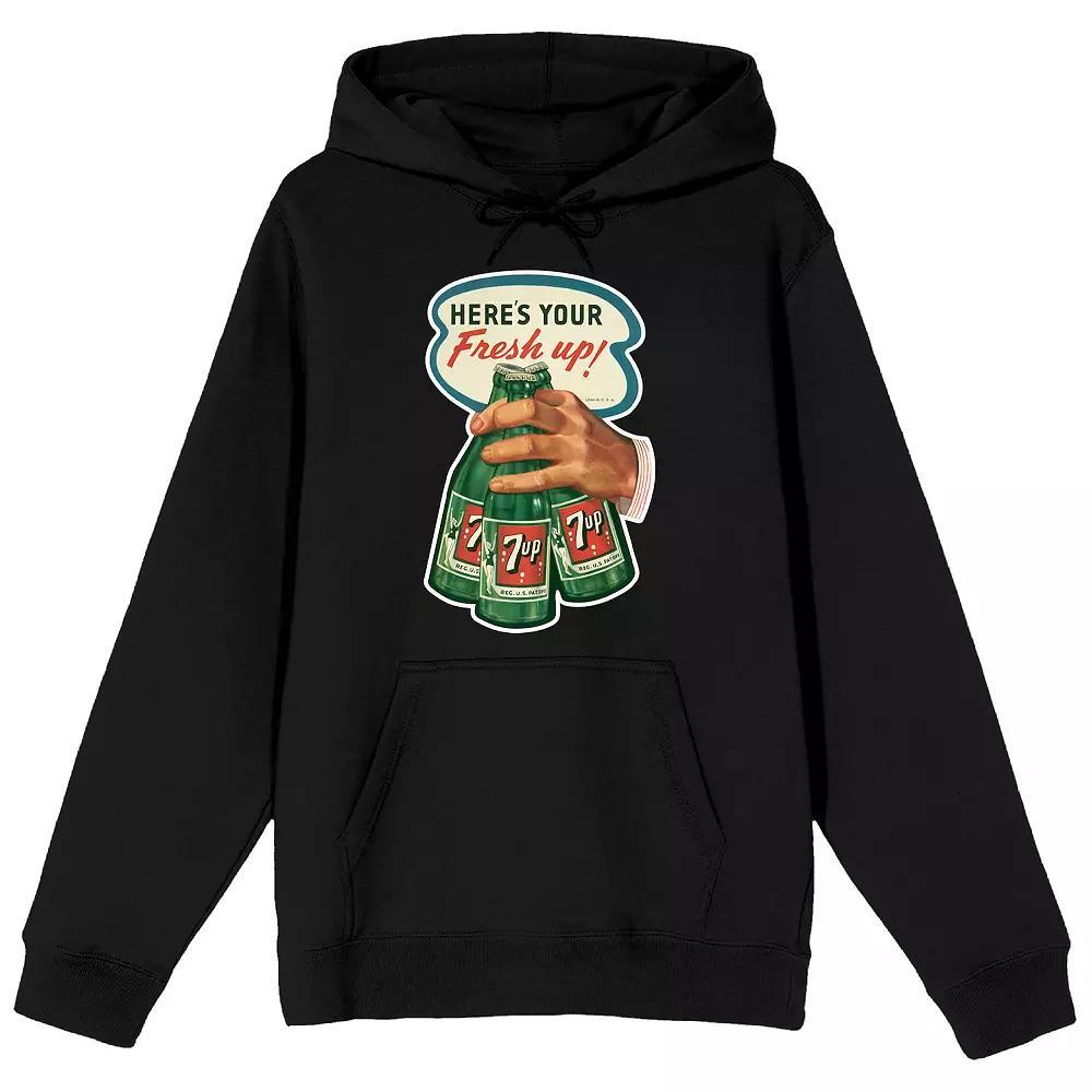 Men's 7UP Here's Your Fresh Up Graphic Hoodie, Size: XXL, Black Product Image