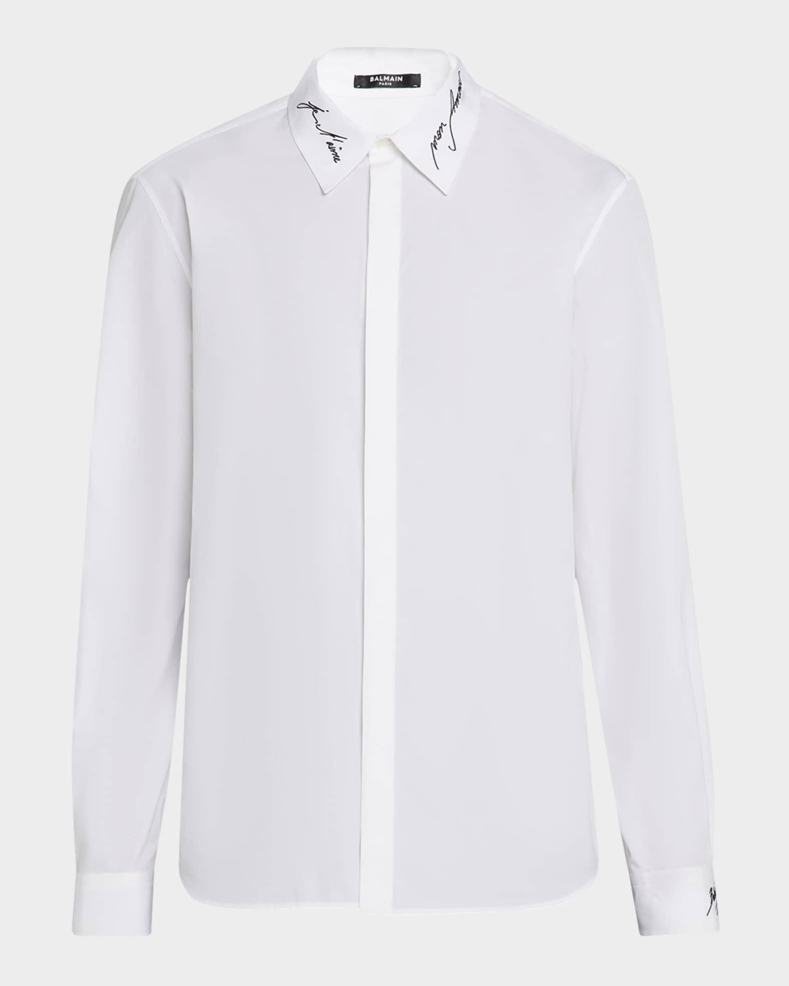 Mens Love Letter Embroidered Sport Shirt Product Image