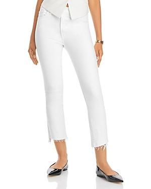 Mother The Insider High Rise Crop Step Fray Bootcut Jeans Product Image