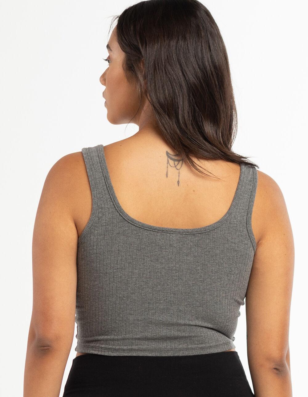DESTINED Square Neck Womens Tank - HEATHER GRAY Product Image