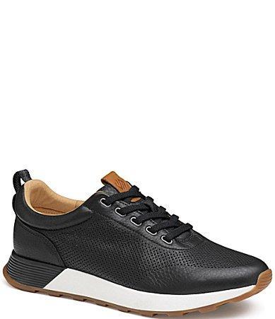 Johnston  Murphy Mens Kinnon Perforated Leather Sneakers Product Image
