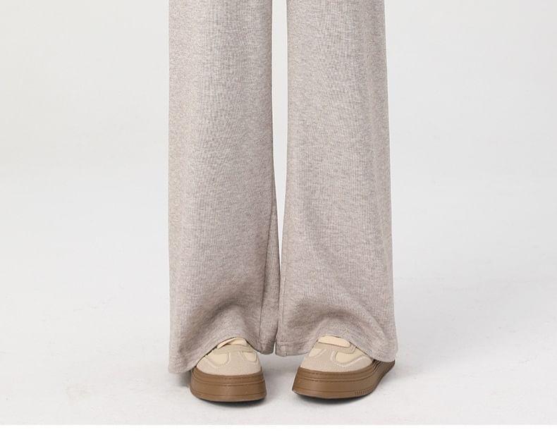 Maternity High Rise Plain Wide Leg Sweatpants Product Image