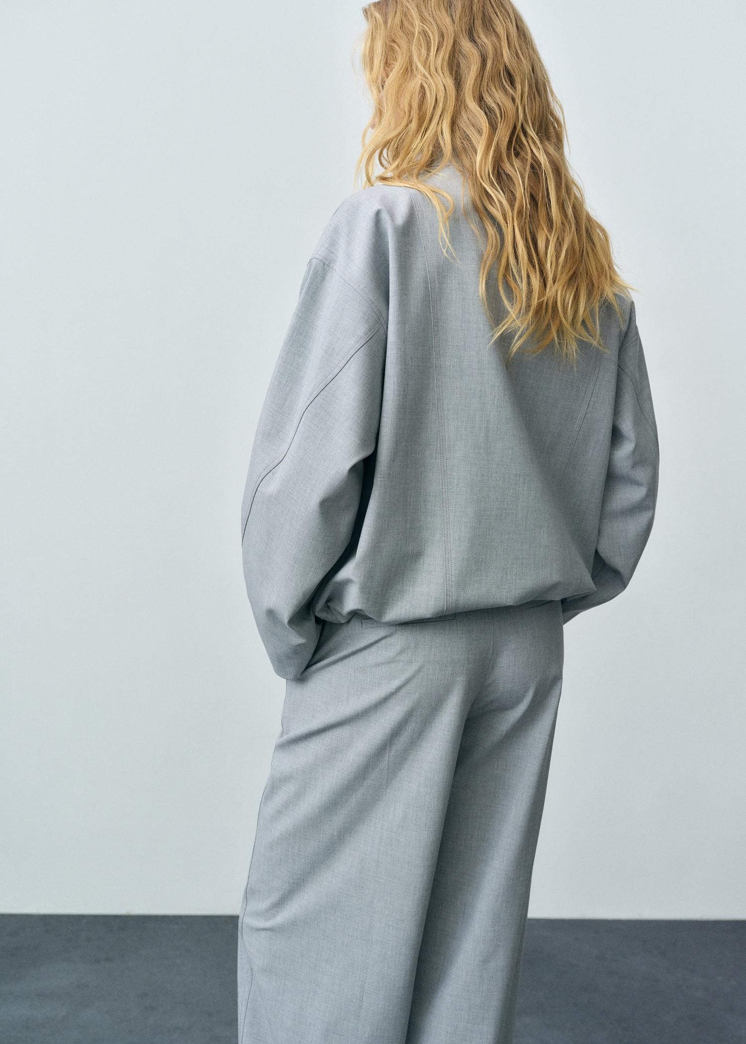 Oversized parka with zipper - Women | MANGO USA Product Image