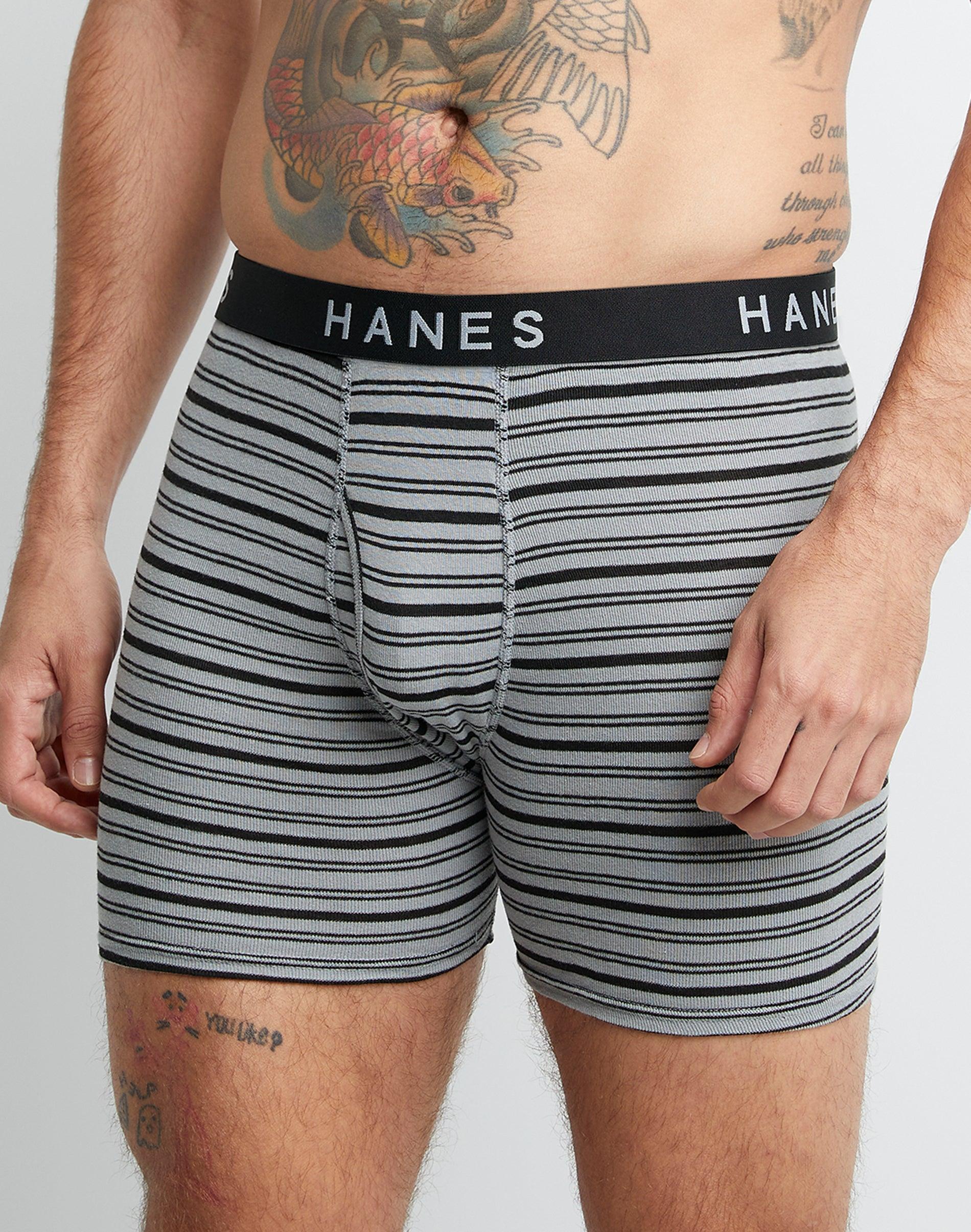 Mens Hanes 5-Pack Ultimate Cotton Boxer Brief Underwear Product Image