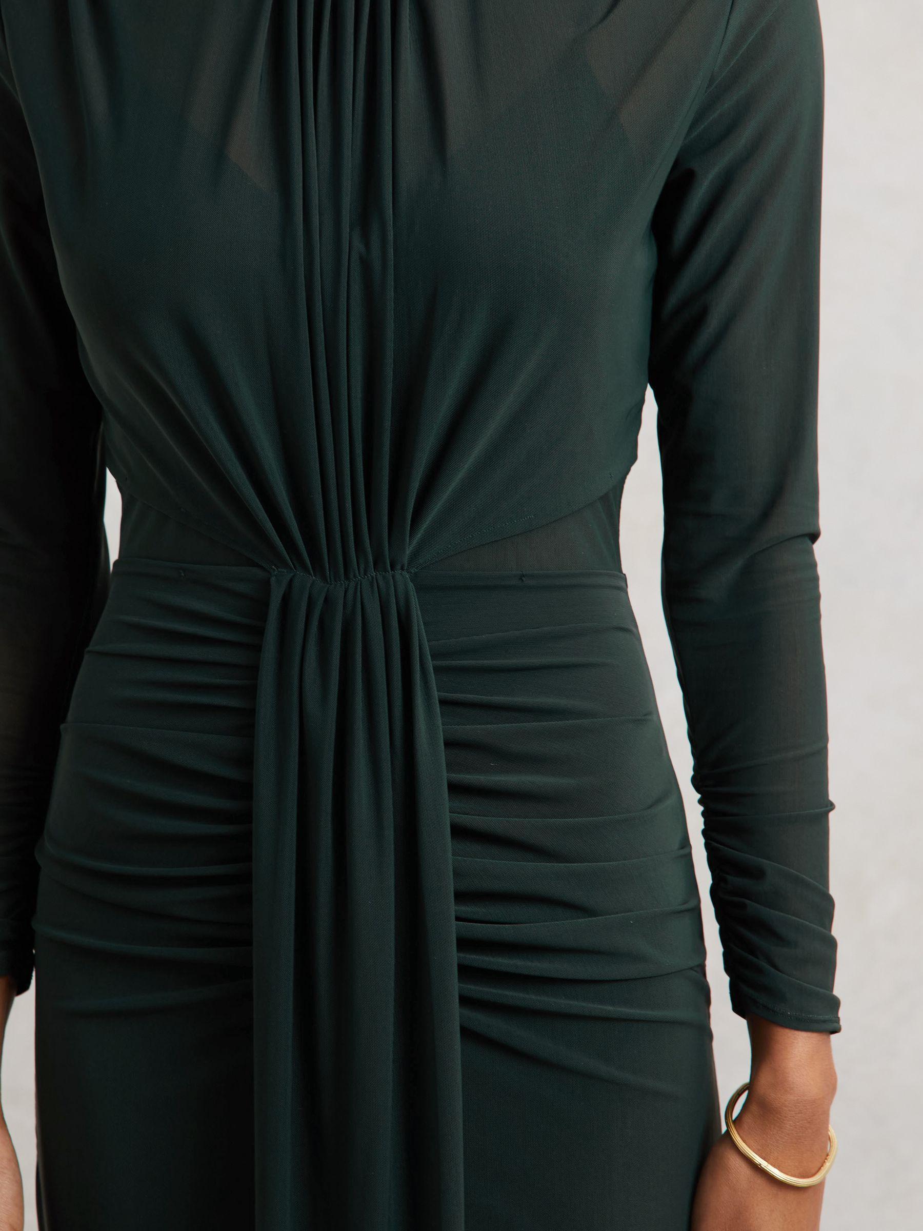 Petite Wide-Leg Pleated Cargo Trousers in Green Product Image