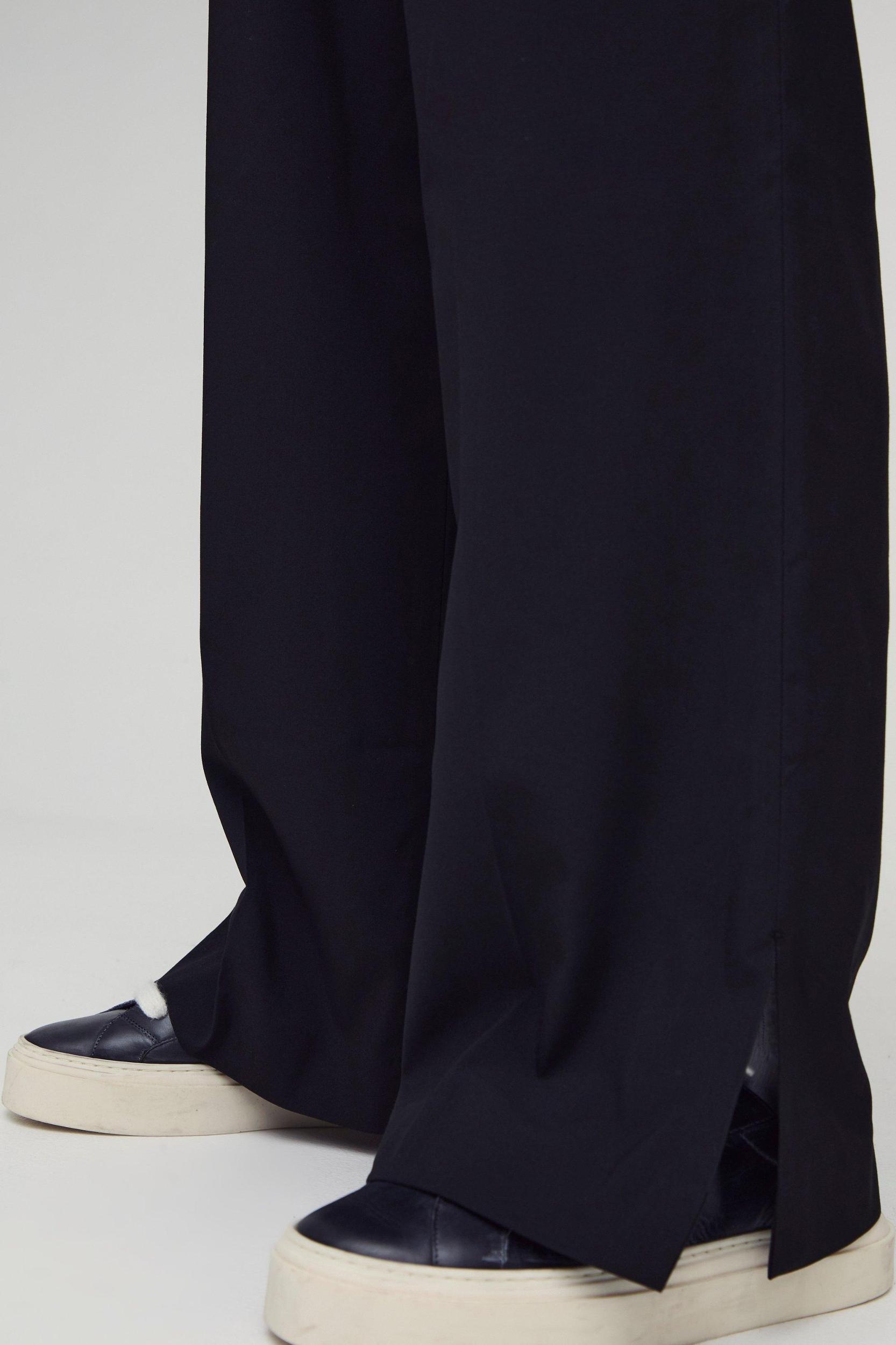Elastic Waist Split Hem Wide Leg Tailored Pants | boohooMAN USA Product Image