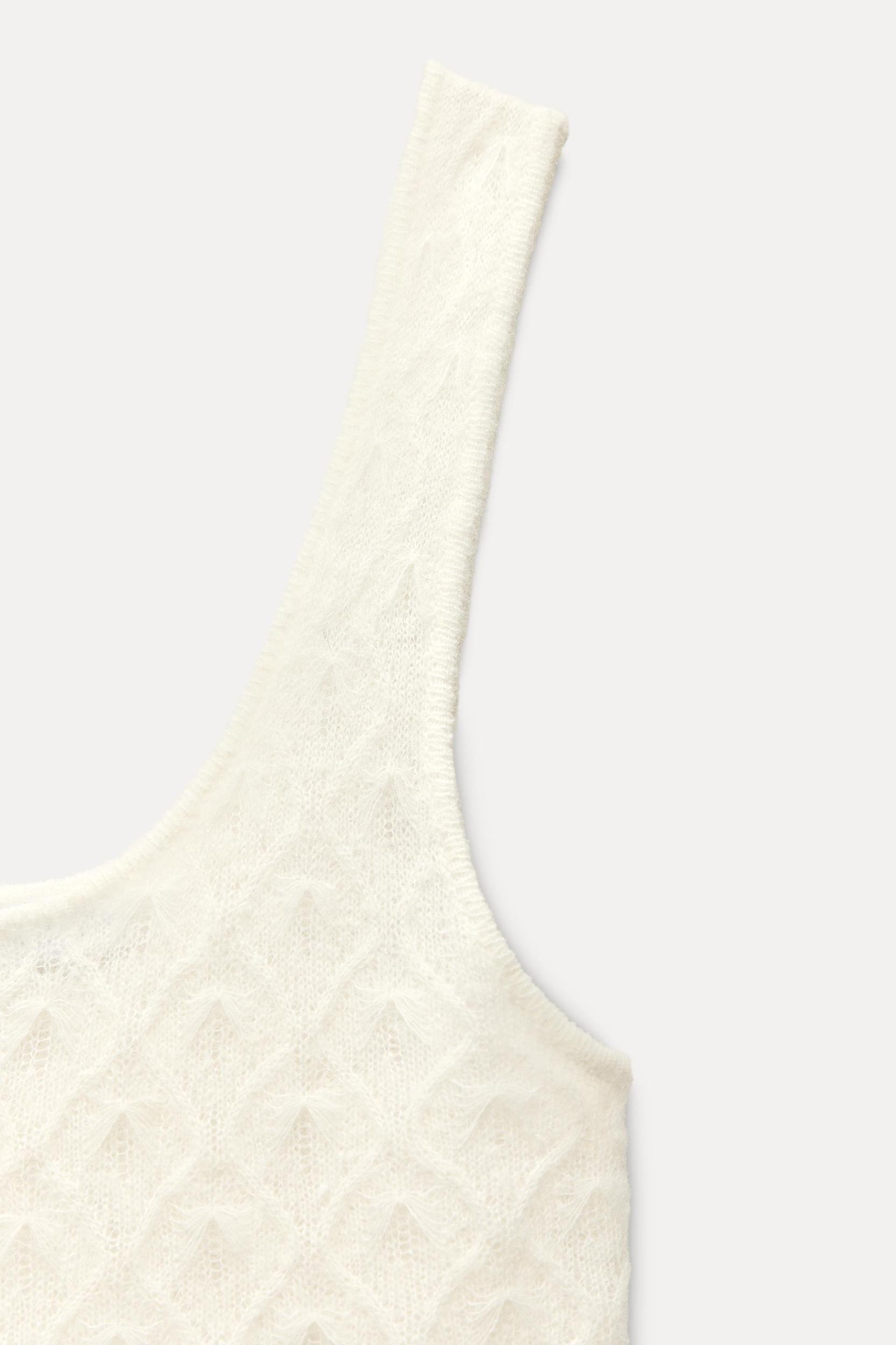 WOOL AND ALPACA BLEND POINTELLE TOP Product Image