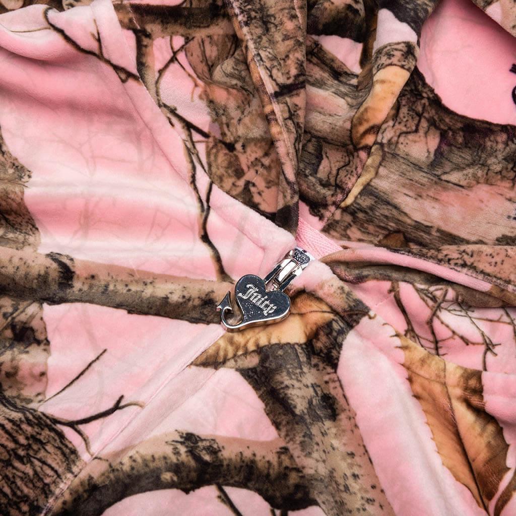 Pleasures x Juicy Couture Realtree Velour Hoodie - Pink Edge Male Product Image