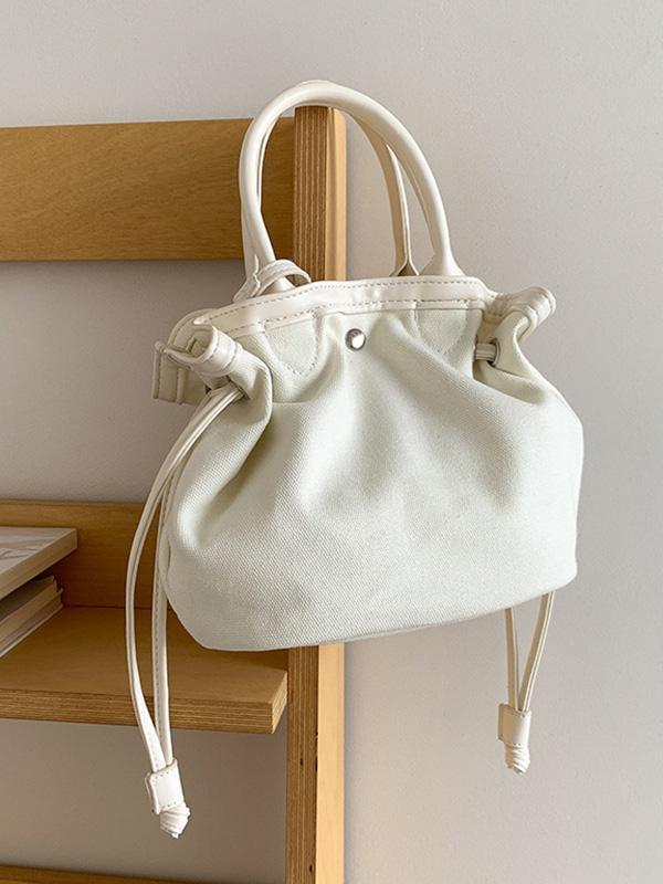 Drawstring Split-Joint Handbags Tote Bags Product Image