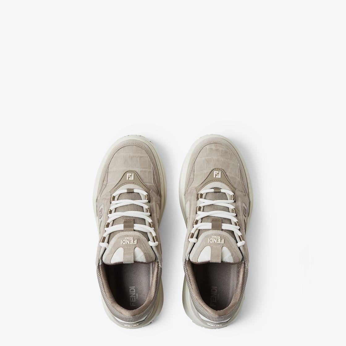 Fendi Force sneakers Gray leather low-tops Product Image