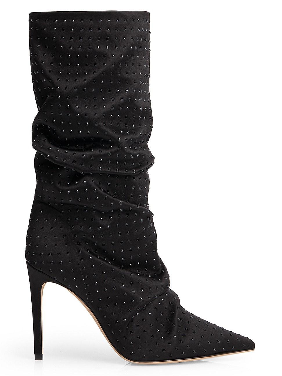 Poppy Studded Recycled Denim Booties Product Image
