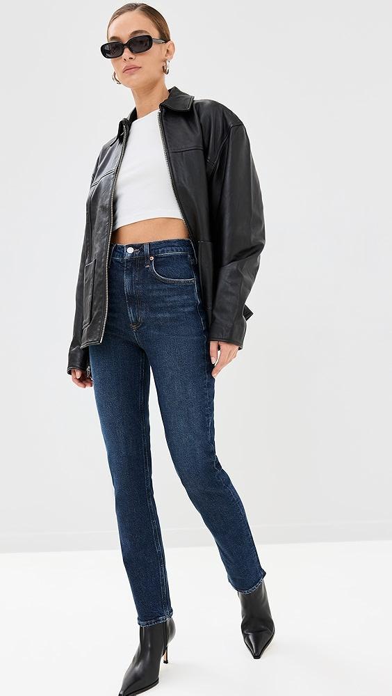 AGOLDE High Rise Stovepipe Jeans | Shopbop Product Image