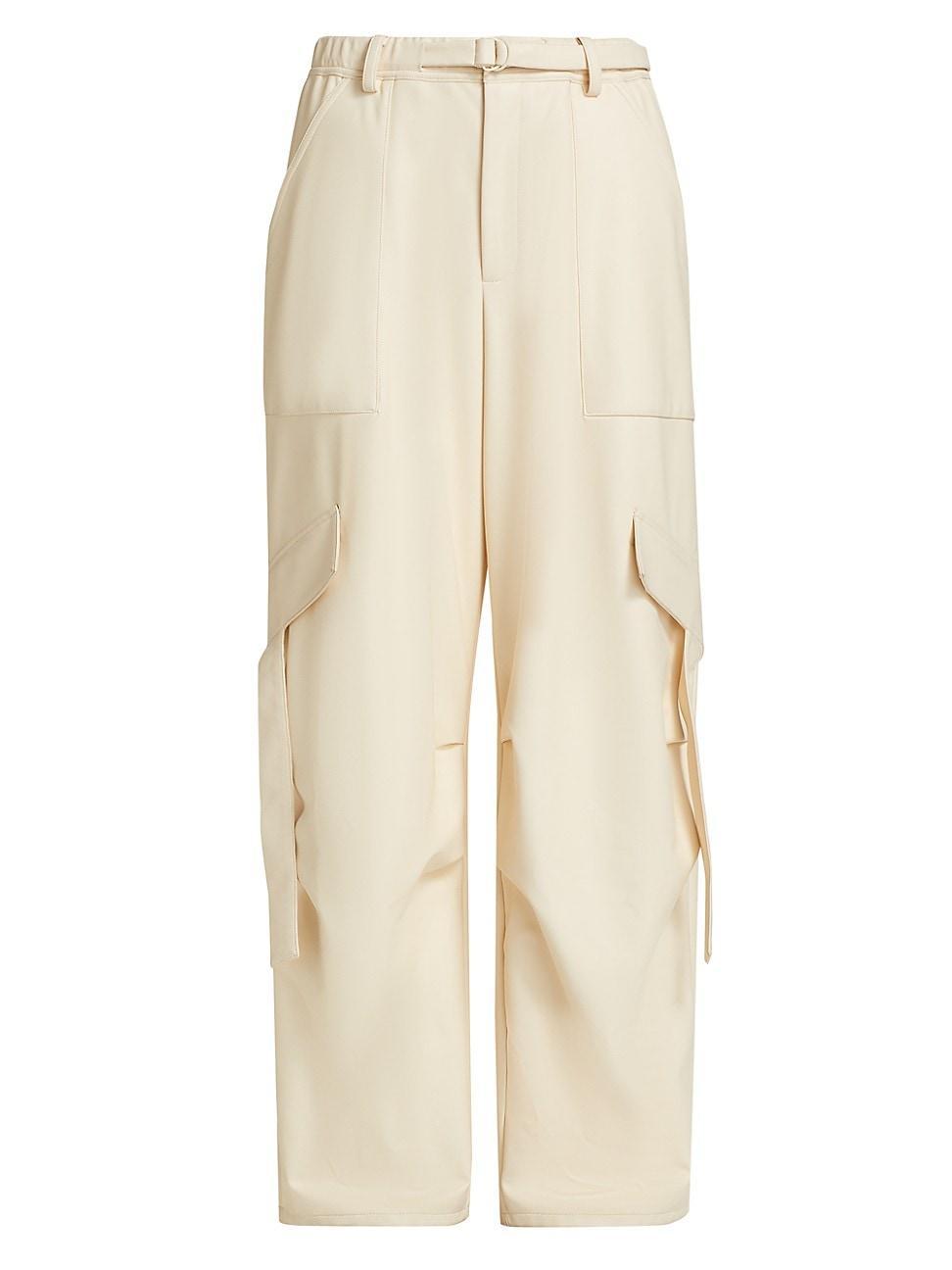 Womens Stretch Faux Leather Utility Pants Product Image