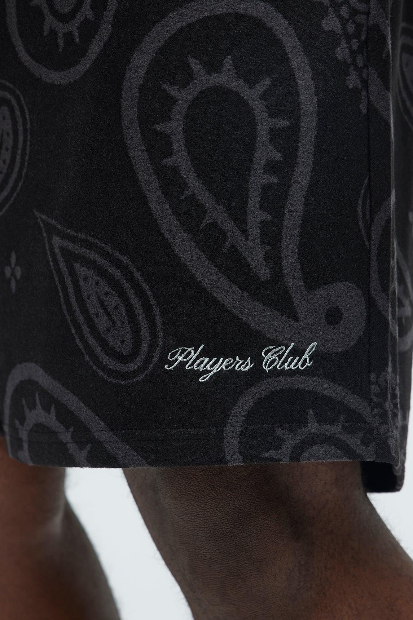 Heritage Paisley Relaxed Shorts - Black Product Image