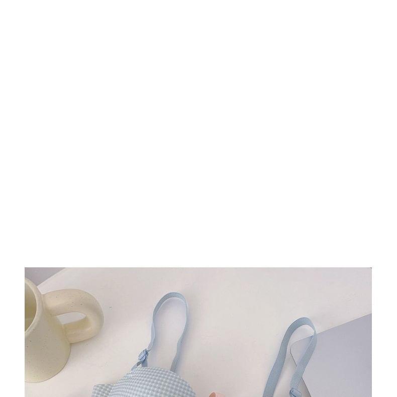 Gingham Seamless Wireless Bra Product Image