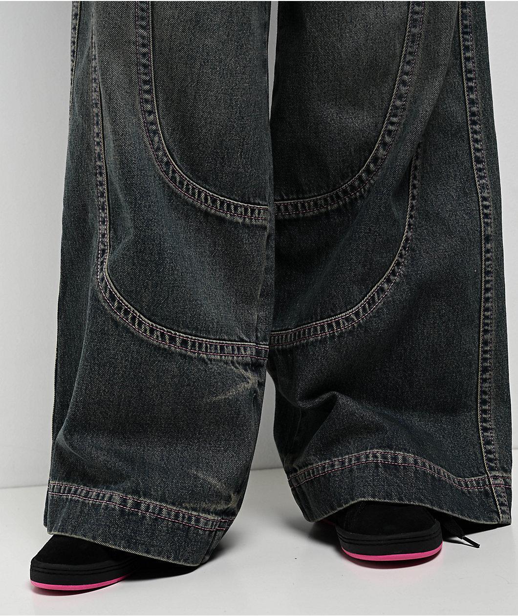 A.LAB Analog Curved Blue Wash Rave Jeans Product Image