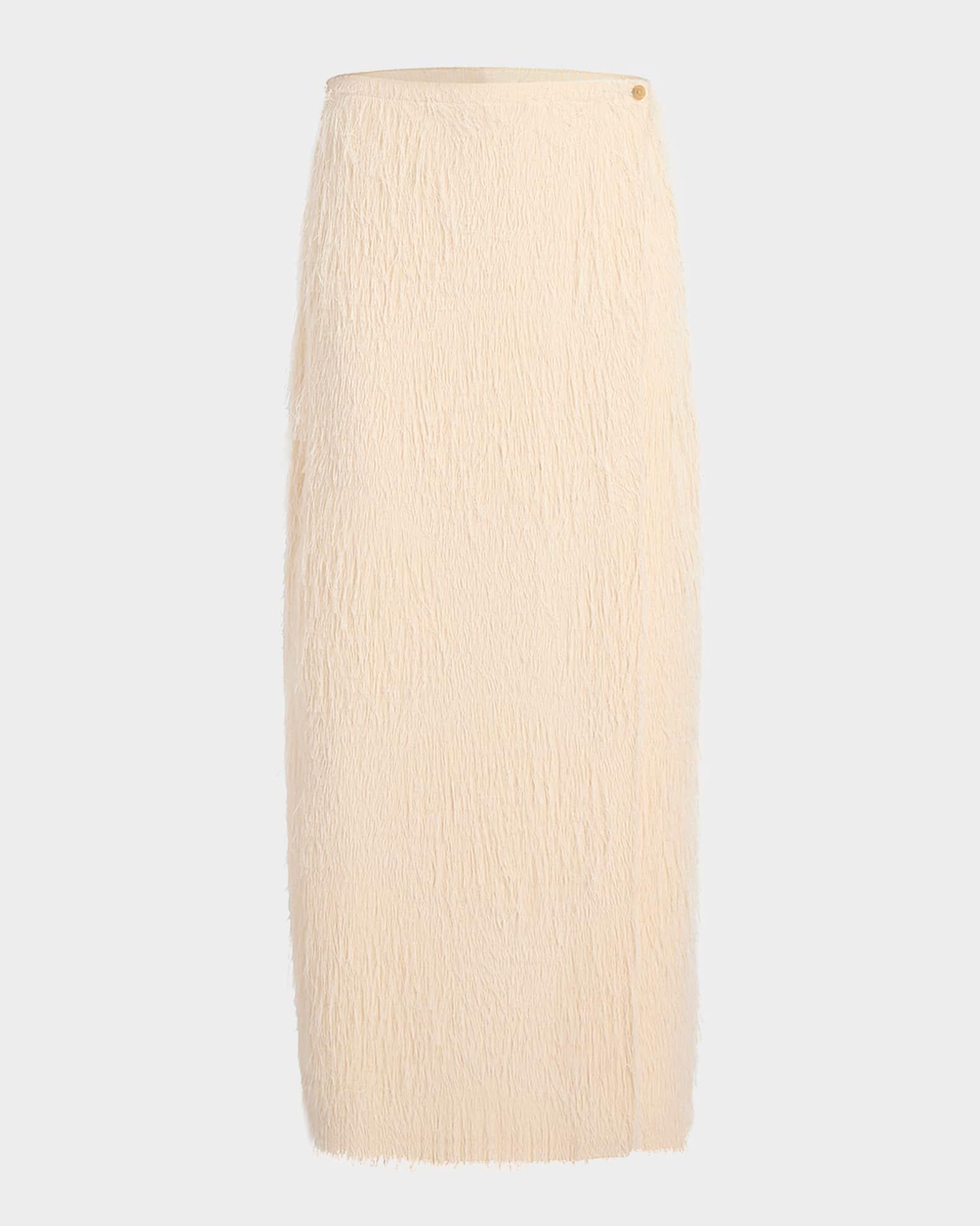 Quinn Fringe Knit Ankle Wrap Skirt Product Image