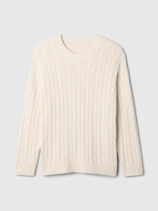 Oversized Cable-Knit Sweater Product Image